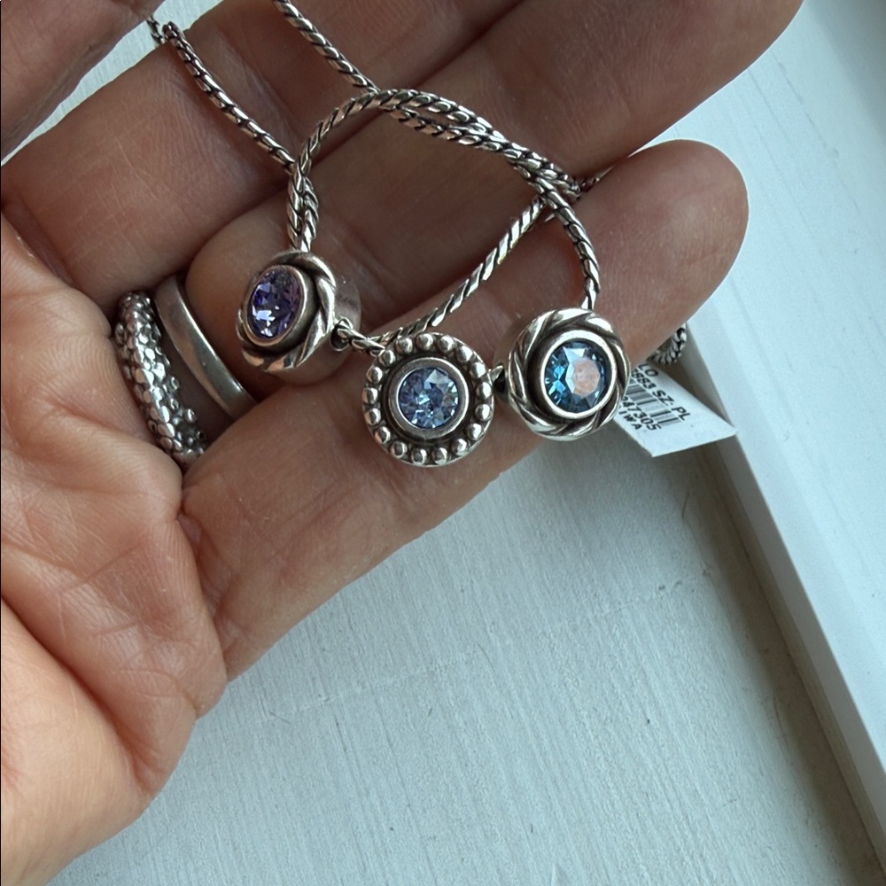 Brighton Halo Necklace with Blue and lavender Accents - Picture 8 of 8